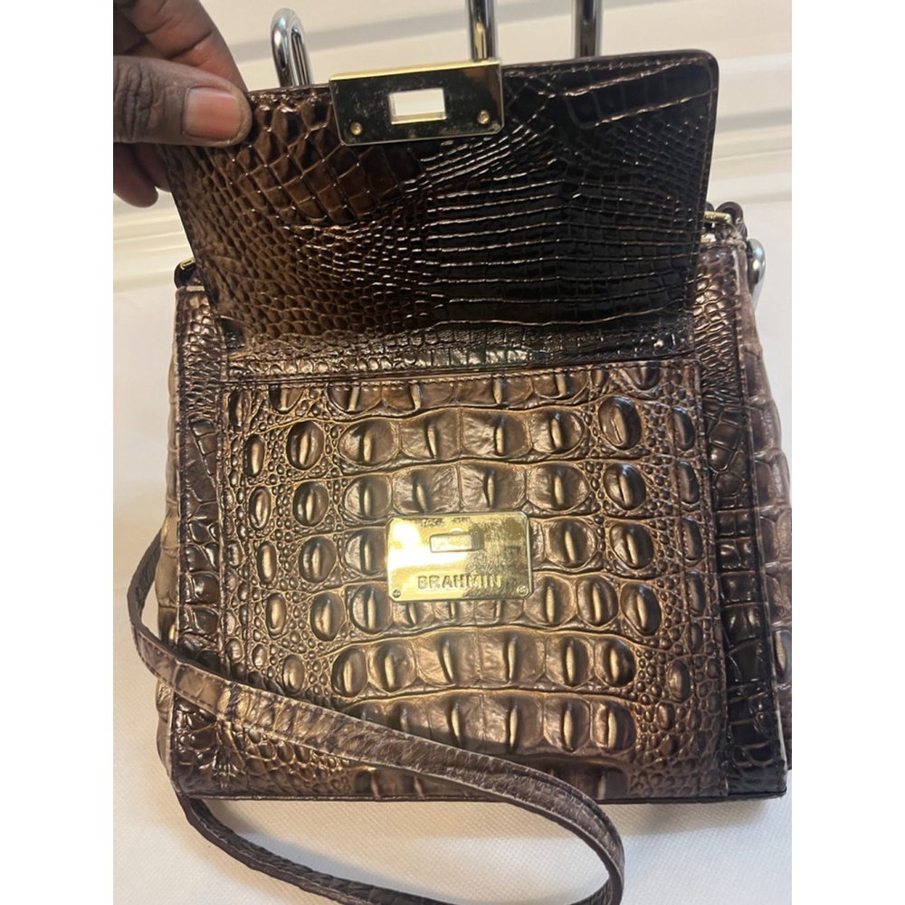 Brahmin Mimosa Convertible Cross Body Bag, Nutmeg (light brown) - Picture 4 of 12